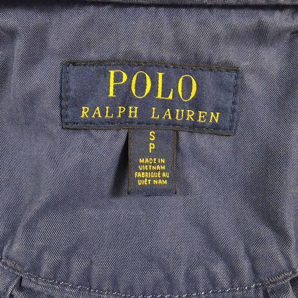 Polo Ralph Lauren Blue Hooded Windbreaker Jacket Mens Small Full Zip Lightweight - Picture 4 of 6